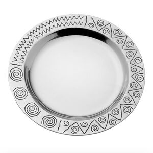 Elegant Silver Decorative Plate